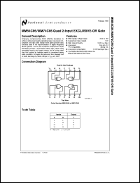 MM54C86J-883 Datasheet