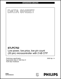 87LPC762 Datasheet