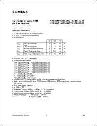 HYB3116160BST-70 Datasheet