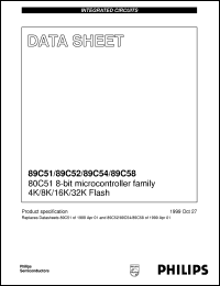 P89C58UBAA Datasheet