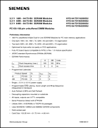 HYS64V16200GU-8 Datasheet