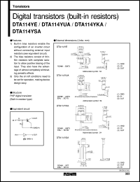 DTA114YSA Datasheet
