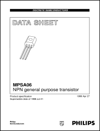 MPSA06 Datasheet