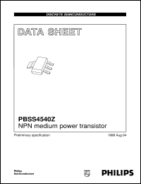 PBSS4540Z Datasheet