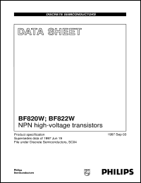 BF820W Datasheet