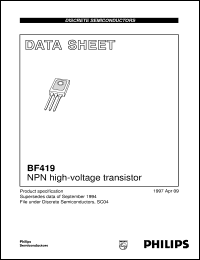 BF419 Datasheet