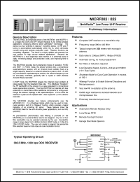 MICRF022BN Datasheet