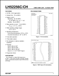 LH52256CD-70LL Datasheet