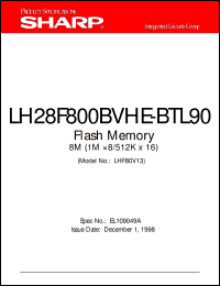 LH28F800BVHE-BTL90 Datasheet