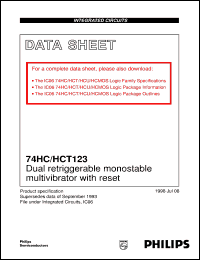 74HCT123D Datasheet