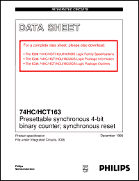 74HCT163D Datasheet
