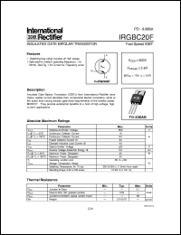 IRGBC20F Datasheet