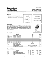 IRGBC30F Datasheet