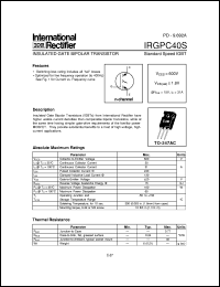 IRGPC40S Datasheet