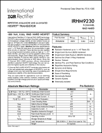 IRHM9230 Datasheet