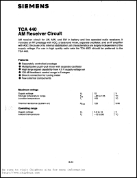 TCA440 Datasheet