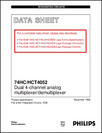 74HCT4052DB Datasheet