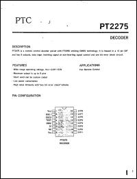 PT2275 Datasheet