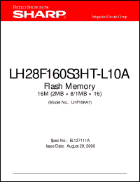 LH28F160S3HT-L10A Datasheet