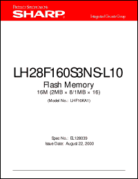 LH28F160S3NS-L10 Datasheet