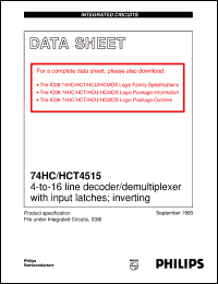 74HCT4515D Datasheet