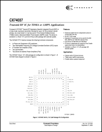 CX74037 Datasheet