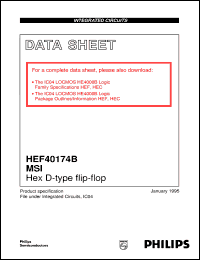 HEF40174BPB Datasheet