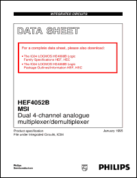 HEF4052BDB Datasheet