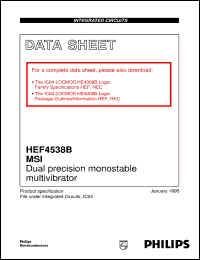 HEF4538BPB Datasheet