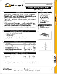 UPF1N50 Datasheet