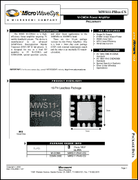 MWS11-PH41-CS Datasheet