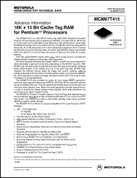 MCM67T415 Datasheet