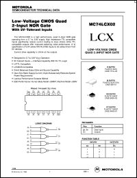 MC74LCX02D Datasheet