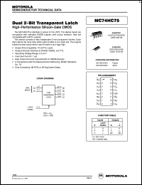 MC74HC75N Datasheet