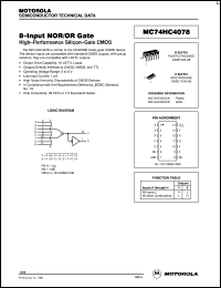 MC74HC4078D Datasheet