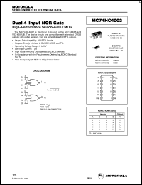 MC74HC4002D Datasheet