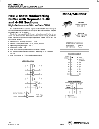 MC54HC367J Datasheet