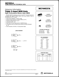 MC74HC27AN Datasheet