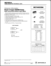 MC74HC20AD Datasheet