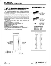 MC54HC154J Datasheet