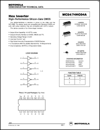 MC54HC04AJ Datasheet