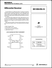MC100LVEL16 Datasheet