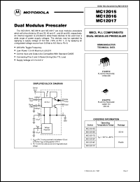 MC12016P Datasheet