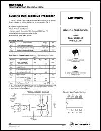 MC12025P Datasheet