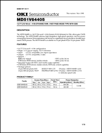 MD51V64405-60TA Datasheet