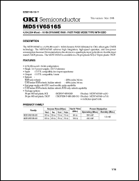 MD51V65165-50JA Datasheet