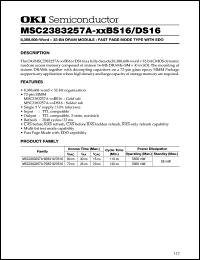 MSC2383257A-70BS16 Datasheet
