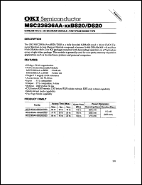 MSC23836AA-70DS20 Datasheet