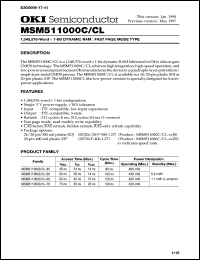 MSM511000CL-45JS Datasheet