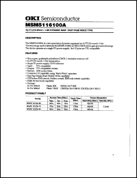 MSM5116100A-80JS Datasheet